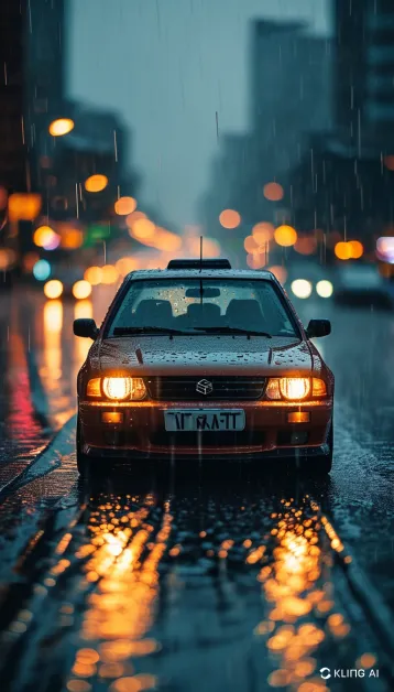 ภาพแนะนำการขับขี่ในสภาพอากาศฝนตก เช่น ลดความเร็ว เปิดไฟหน้า และเว้นระยะห่างมากกว่าปกติ