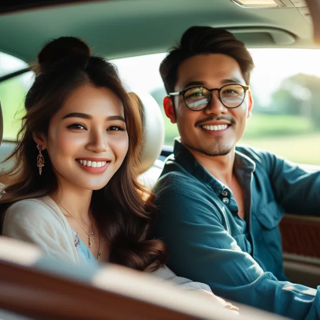 หญิงสาวนั่งกังวลหน้าอุบัติเหตุ สื่อถึงความสำคัญของการมีประกันรถยนต์ไว้ล่วงหน้าเพื่อความอุ่นใจ