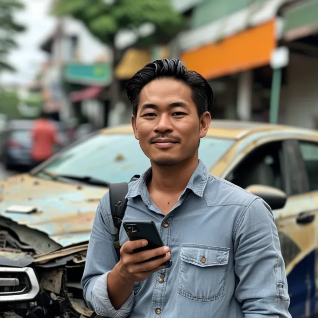 ภาพเจ้าของรถยนต์ที่เตรียมพร้อมด้วยประกันรถยนต์ เพิ่มความมั่นใจในการขับขี่ทุกเส้นทาง