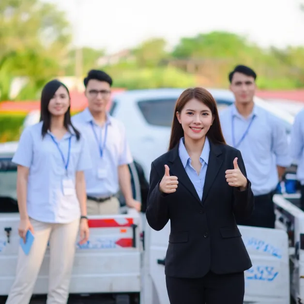 เจ้าหน้าที่ประกันกำลังช่วยเหลือรถเสียกลางทาง สะท้อนความสำคัญของการมีประกันครอบคลุมและบริการช่วยเหลือฉุกเฉิน