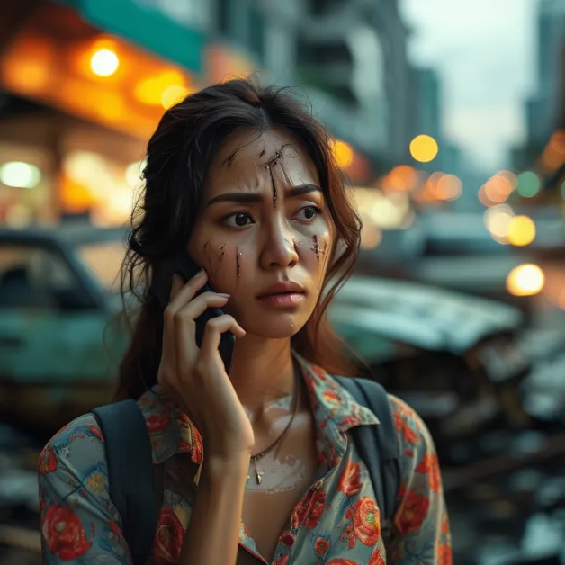 คนขับถ่ายภาพความเสียหายหลังเกิดเหตุ เพื่อใช้เป็นหลักฐานสำคัญในการเคลมประกันรถยนต์